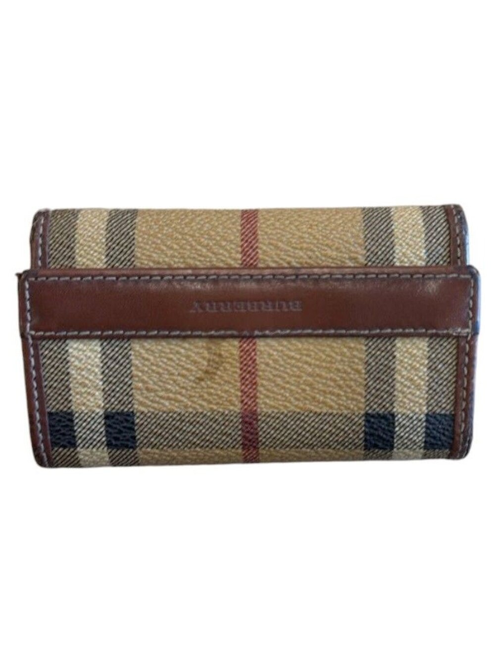 582162CR C1 Burberry Key Case Brown PVC